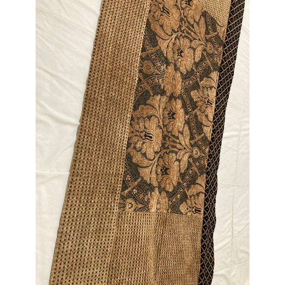 Vintage 1990s Table Runner Set Lot of 2 Brown Gold & Black‎ - Picture 7 of 8